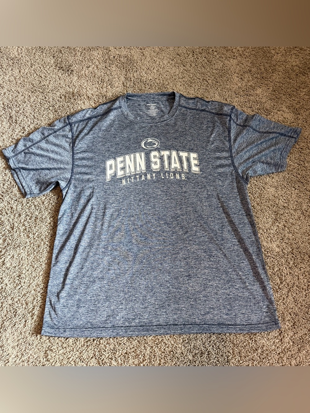 Pro Edge Penn State Heather Navy Short Sleeve Graphic Tee